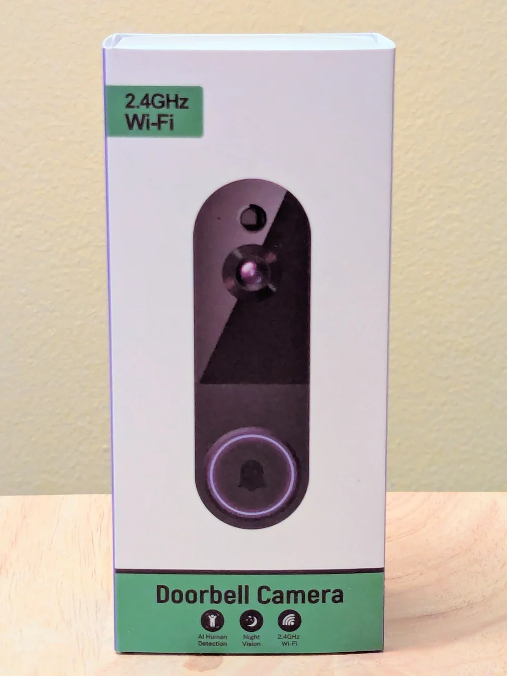 Wireless Video Doorbell Camera Smart HD Night Vision AI Human Detection Linen